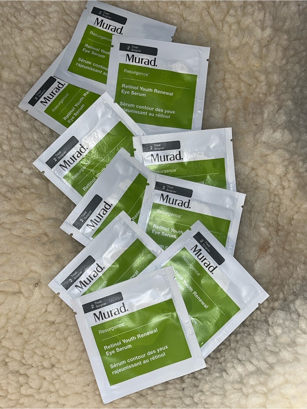 Murad Retinol Youth Renewal Eye Serum Packets 1mL Samples Lot of 10 Sealed